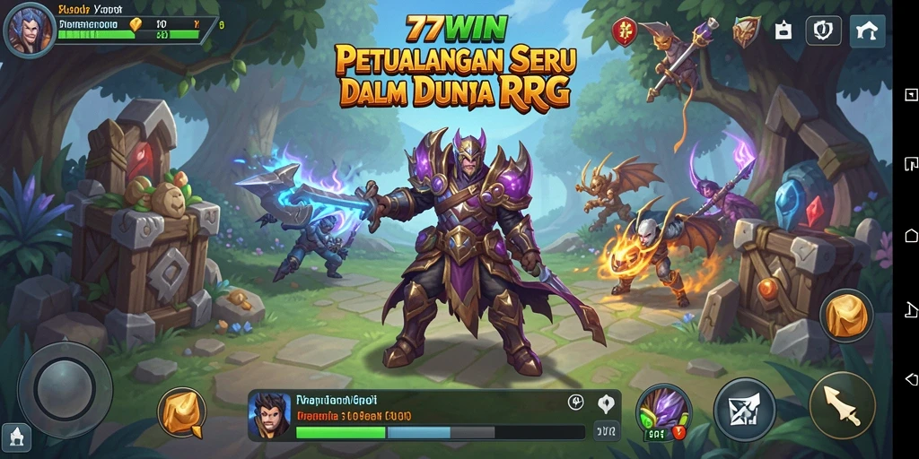 Tampilan menarik dari gameplay RPG di 77WIN.