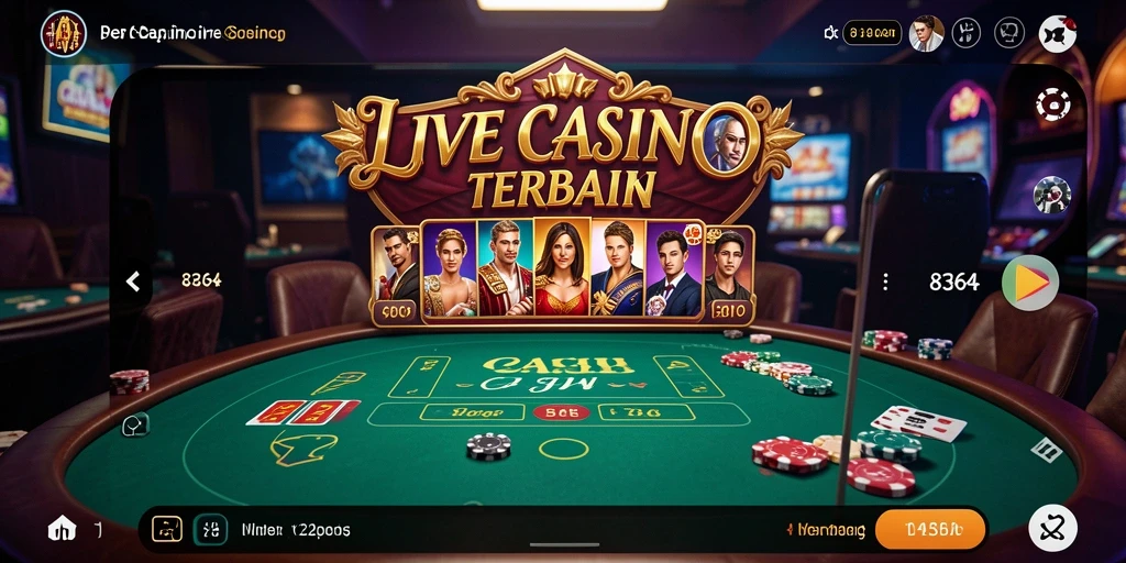 Tampilan menarik gameplay langsung di Live Casino 8364.