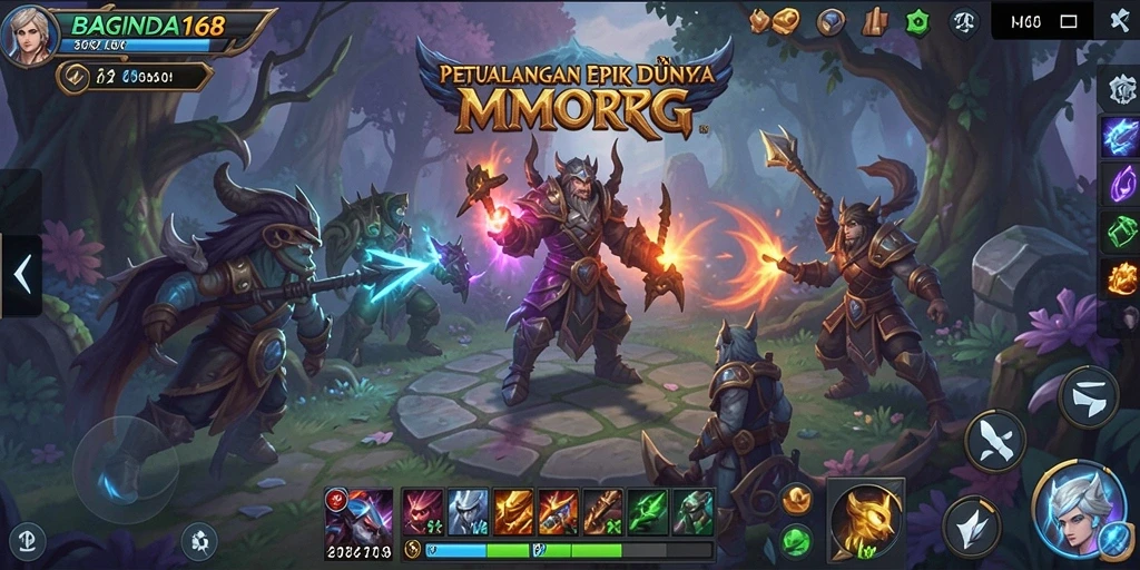 Tampilan gameplay seru dalam BAGINDA168 dengan pertarungan epik.