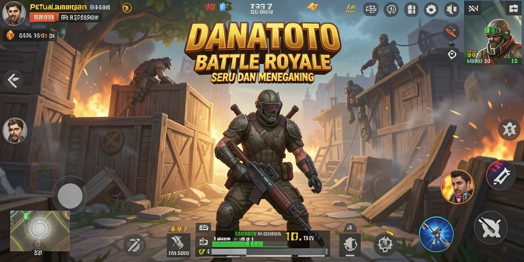 Menampilkan gameplay seru dari pertempuran di DANATOTO.