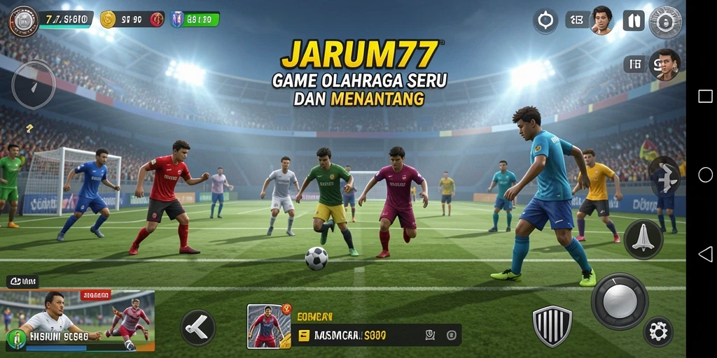 Screenshot menampilkan aksi seru dalam gameplay olahraga JARUM77.