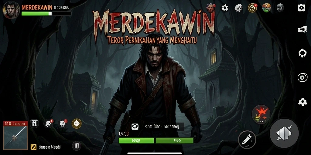 Tampilan gameplay <strong>MERDEKAWIN</strong> yang penuh dengan aksi horor menegangkan.