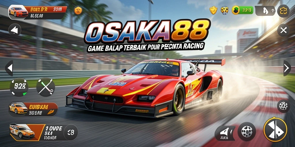 Tampilan gameplay balapan seru dari OSAKA88.