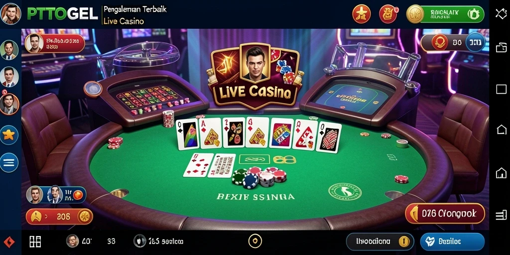 Tampilan gameplay Live Casino yang memikat di PTTOGEL.