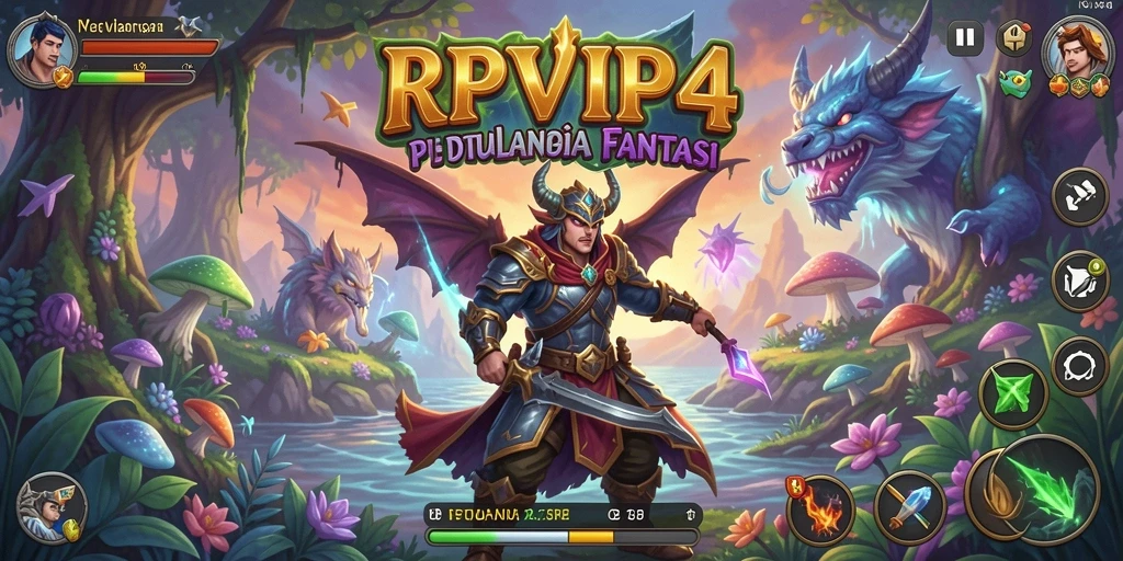 Screenshot utama RPVIP4 menampilkan aksi seru dalam petualangan.